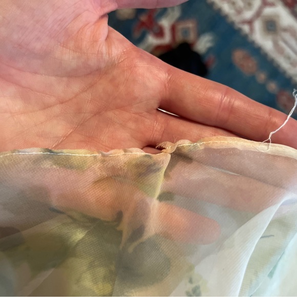 Jenny Yoo Hampton skirt vintage ivory sage chiffon with Emerson top - Picture 6 of 9